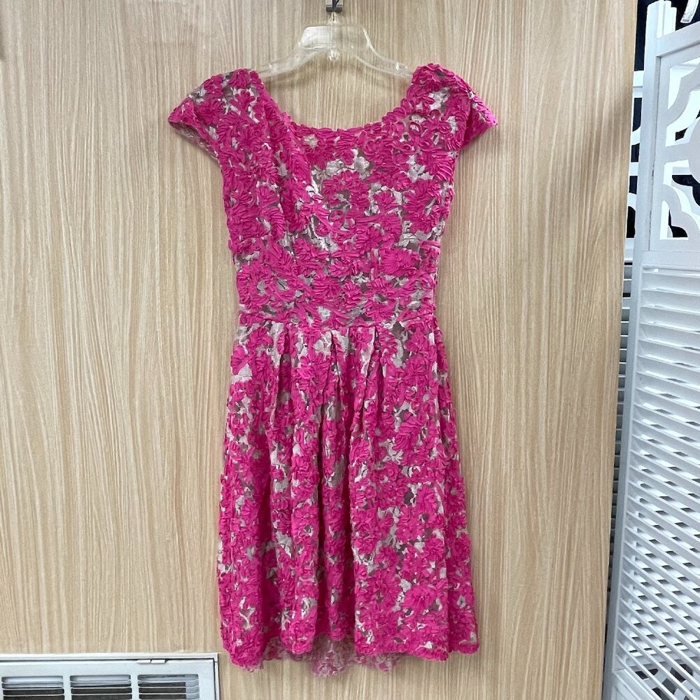 Yoana Baraschi Pink Lace Dress Size 6 NWT